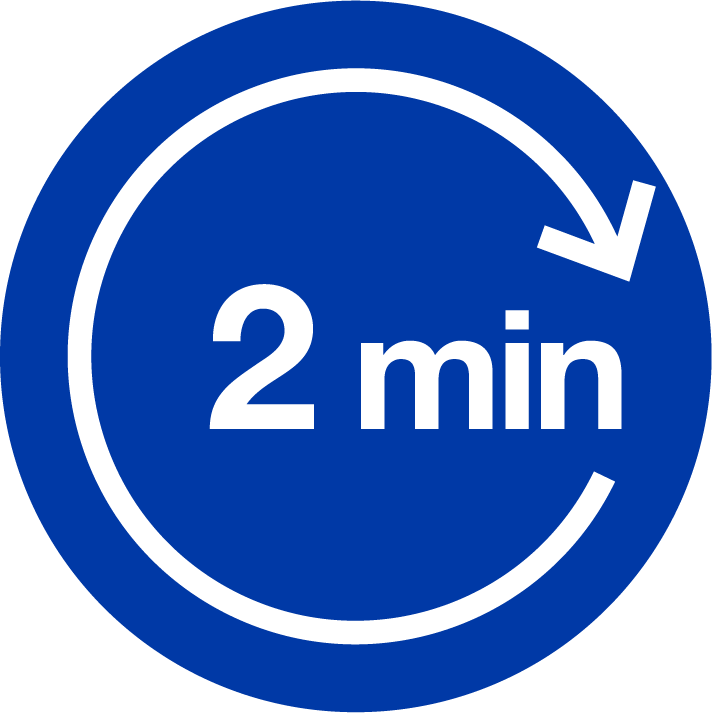Objednávku vyřídíte do 2 minut 