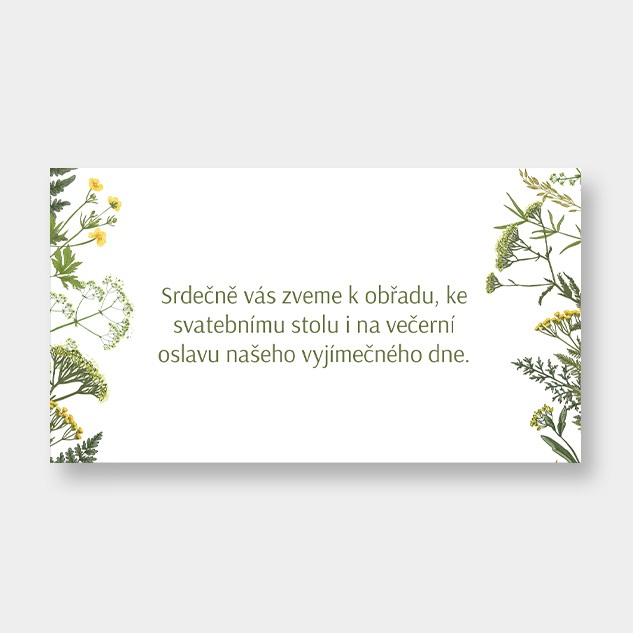 Pozvánka 9 × 5 cm